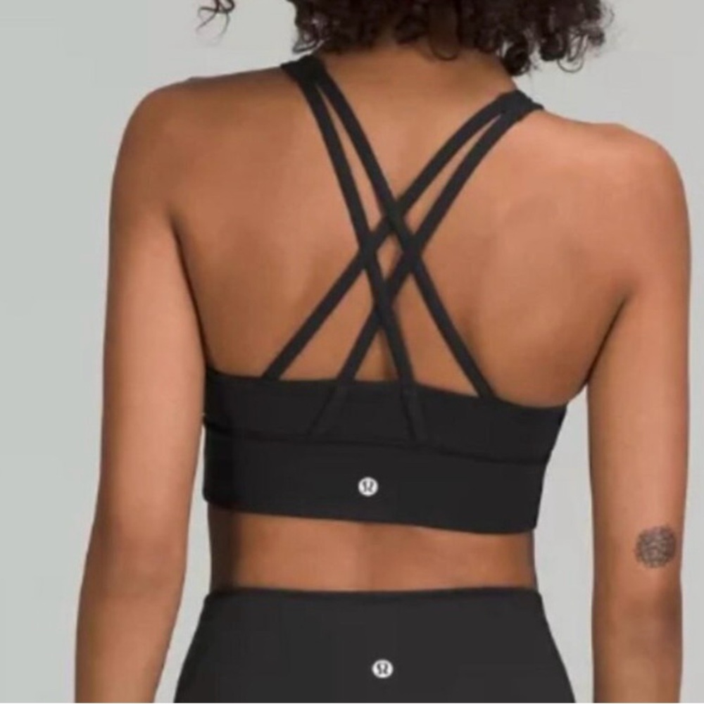 lululemon athletica Black Strappy Crossback Sports Bra